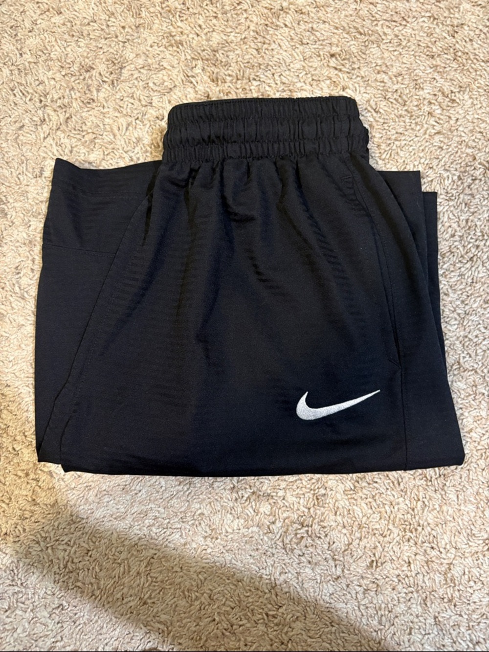 Nike Mens Black Shorts with White Swoosh